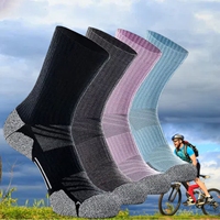 Chaussettes d'équipage extérieures personnalisées de haute qualité pour hommes Chaussettes en laine mérinos respirantes pour le ski et la randonnée
