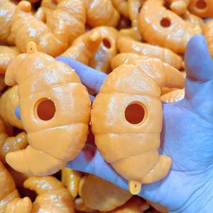 ชิ้นส่วนเปลือกเป่าลมรูปครัวซองต์ DIY ของเล่นบีบคลายเครียด บรรจุภัณฑ์ของเล่นบีบ - Product Image 3