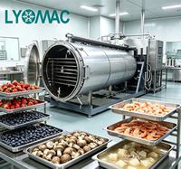 LMF-100-Volledig Automatische Industriële Vacuüm Voedselvriesdroger Lyofilisatiemachine voor Fruit, Zeevruchten en Huisdierenvoeding Productielijn