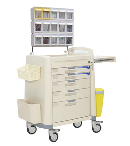 Carrito Médico de Emergencia Multifuncional GINEE MEDICAL con Ruedas Silenciosas de Acero Inoxidable, Modelo B14, 1 Año de Garantía - Product Image 1