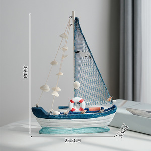 Modelos de Veleros Ecológicos al por Mayor HYG08, Adornos de Escritorio con Temática Náutica de Madera Tallada para Decoración de Habitaciones - Product Image 4