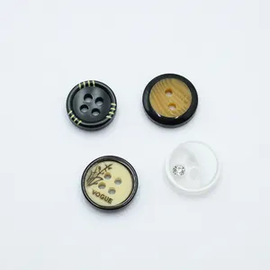 Custom Round Plastic Resin 11.5mm Wide Edges Buttons 18L Bowl-shaped Shirt Buttons High Quality ABS Resin Buttons For Clothing