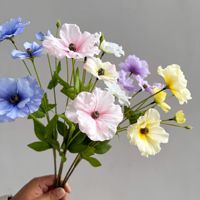 Bunga Sutra Peony Kupu-kupu Bunga Buatan Simulasi Rangkaian Bunga Meja Makan Dekorasi Rumah