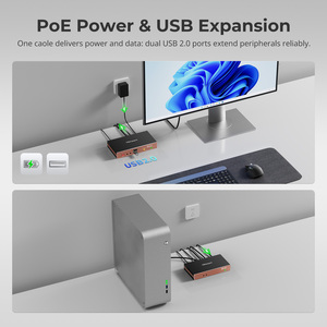 Tesmart 100M <span class=keywords><strong>HDMI</strong></span> KVM Extender 4K 30Hz รับและส่งสัญญาณสนับสนุนสายเคเบิล Cat6 RS232สำหรับการควบคุมความปลอดภัยศูนย์ - Product Image 4