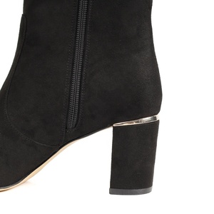 Stivaletti in camoscio stile autunno britannico con cerniera tacco alto 7 CM stivaletti da <span class=keywords><strong>donna</strong></span> personalizzati con suola invernale - Product Image 5