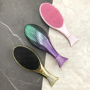 Peines de sirena de lujo <span class=keywords><strong>para</strong></span> cuero cabelludo desmontables personalizados, <span class=keywords><strong>cepillo</strong></span> de pelo <span class=keywords><strong>para</strong></span> cabello rizado, plástico galvanizado, limpieza de Color, <span class=keywords><strong>desenredar</strong></span> - Product Image 6