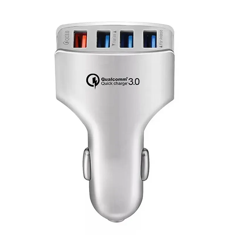 Factory price fast charging qc 3.0 car charger 4 usb ports Stable USB Car Charger