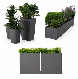 Pot de fleurs en acier inoxydable personnalisé, couleur, pour jardin extérieur, <span class=keywords><strong>jardinière</strong></span> en métal - Product Image 4