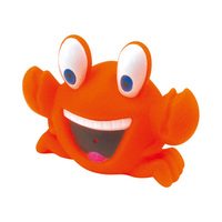 Offres Spéciales en plastique natation poissons flotteurs en caoutchouc avec filet transporteur Animal écureuil jouets enfants ours et pingouin jouet de bain