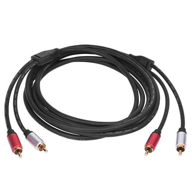 RCA Cable 2-Male to 2-Male RCA Audio Stereo Subwoofer Cable [2Pack,Hi-Fi Sound,Shielded] Auxiliary Audio Cord