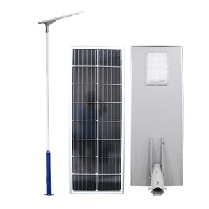 Lampadaire solaire à tête en aluminium 80W LED Mono Si, alimenté par l'énergie solaire, étanche, éclairage extérieur rural, Zhongshan Guangdong - Product Image 2