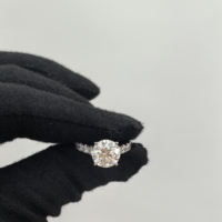 Anillos de joyería de moda de oro platino 18K 14K 10K con diamantes DEF VVS cultivados en laboratorio, anillos personalizados hechos a mano con pavé, anillos de boda para mujer