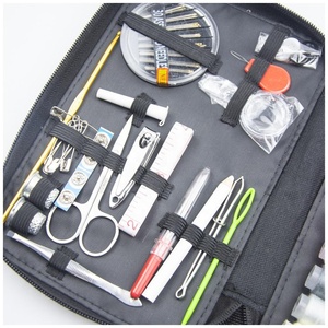 Kit de couture portable 132 pièces pour la maison et les voyages, avec outils de bricolage en tissu, ciseaux, aiguilles à perles et épingles - Product Image 2