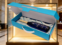 Boîte cadeau en papier rigide pour vin rouge, taille personnalisée, logo, boîte d'emballage pour bouteille de champagne, boîte en papier pour emballage de spiritueux