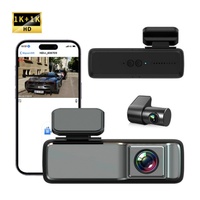 Caméra embarquée au design simple 1080P HD WIFI avec double caméra, vision nocturne arrière, enregistrement en boucle, garantie 1 an