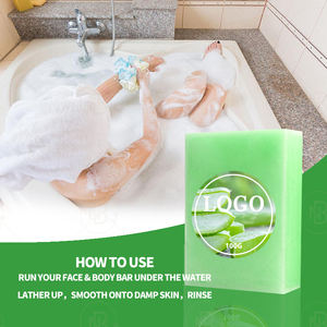 OEM Toplu Doğal El Yapımı Vegan Beyazlatıcı Parlatıcı Nemlendirici %100 Doğal Özlü Katı Aloe Vera Kalıp Sabunu 100g Herkes İçin - Product Image 5