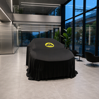Housse de présentation de voiture sur mesure en satin de soie de luxe, tissu haute élasticité, logo de marque personnalisé