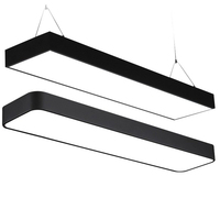 Plafonnier led rectangulaire au design moderne, éclairage d'intérieur, luminaire de plafond, tube linéaire ultra lumineux, idéal pour un bureau ou une salle de classe, 60x20x6cm, 85/265v