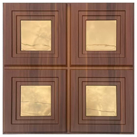 Panneaux muraux 3D en PVC effet miroir PET modernes et chics 50*50mm, imperméables pour la maison contemporaine, la chambre à coucher, l'école, la cuisine, l'hôtel, la salle de bain