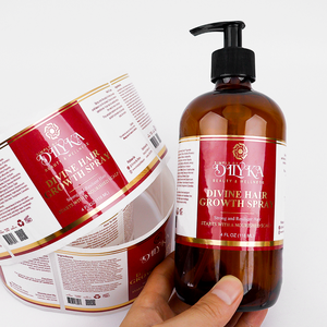 Etiqueta Adhesiva de Vinilo Impermeable con Impresión Personalizada, Etiqueta Dorada con Logotipo Cosmético, Etiqueta Transparente para Perfume en Rollo, Etiqueta para Botellas - Product Image 4