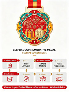 Médailles commémoratives sur mesure, souvenirs personnalisés pour les festivals, médailles de récompense en métal personnalisées avec ruban, prix de gros - Product Image 5