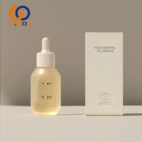 Botol Dropper Mewah 30g 50g Set Kemasan Kosmetik Kaca Buram Set Perawatan Kulit dengan Tutup Bola Dropper Serum