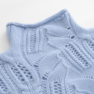 GUOOU personalizado Cable flor tejido silueta Oversize Plus Cachemira Jumper suéter mujeres - Product Image 5