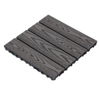 Dalles de terrasse emboîtables en WPC (bois composite) 30x30cm pour balcon extérieur et maison