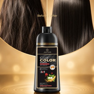 Shampoo colorant capillaire à l'huile d'argan OEM 500ml, crème colorante pour cheveux noirs, naturelle, à base de plantes, permanente, rapide, pour salon et maison, sans ammoniaque - Product Image 3