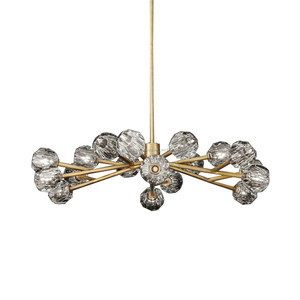 Grand Art <span class=keywords><strong>Boule</strong></span> De Cristal <span class=keywords><strong>Lustre</strong></span> En Verre Éclairage Brillant Or Fini - Product Image 1