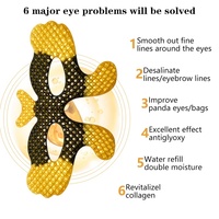 Parches de Hidrogel de Colágeno con Cristales Dorados en Forma de Mariposa, Marca Privada OEM, para Iluminar las Ojeras, Mascarilla Vegana Nutritiva para Ojos