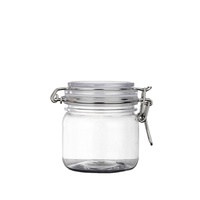 Ventes en gros de contenants de stockage transparents en PET personnalisables, réservoir épais, joint en silicone de qualité alimentaire, emballage de crème, pots en plastique personnalisés