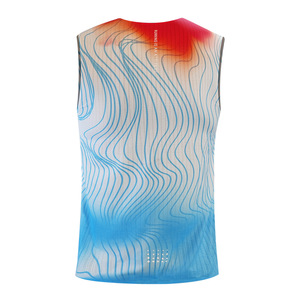 Chaleco Deportivo para Correr, de Secado Rápido, Transpirable, que Absorbe la Humedad, Elástico, Ropa Deportiva para Hombre, Diseño Abstracto Rojo y Azul - Product Image 1