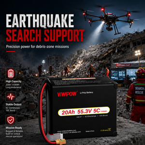 Batterie de drone grande capacité 14S 20Ah semi-solide 280WH/KG haute tension pour drone logistique UAV - Product Image 2