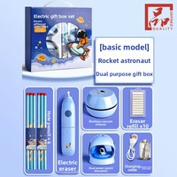 Juego de Papelería Eléctrica, Sacapuntas para Estudiantes, Caja de Regalo de Navidad para Jardín de Infancia, Útiles Escolares al por Mayor