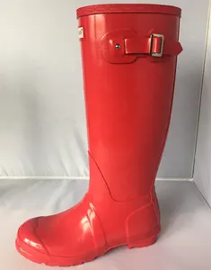 Women's Waterproof Wellington Boots Side Buckle Original Tall Rain Boots