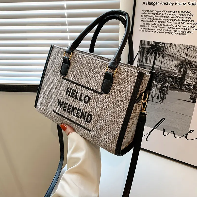 2023 nuova moda donna Tote bag borsa a tracolla in tela borsa a tracolla fornitore