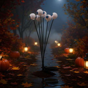 <b>Solar</b> Scary Eyeballs Lights IP65 Waterproof Halloween Path <b>Ornaments</b> 12LED Outdoor Yard <b>Garden</b> Decoration - Product Image 2