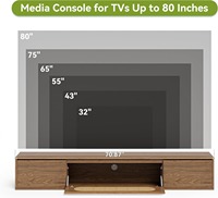 Meuble TV mural moderne rainuré avec portes rabattables pour salon et chambre à coucher