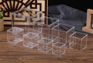 Produsen Food Grade akrilik Dispenser permen indah bening s Mini akrilik pesta pernikahan hadiah kotak kubus - Product Image 6