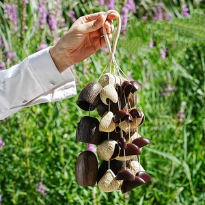 Wholesale Hand Crafted Long Mixed Fruit Shell Shaker <b>Wind</b> Chim Rattle Bell For Sound Therapy Hanging Home Bohemian Decor - Product Image 2