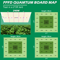 Panneau LED de culture quantique à spectre complet 240W pour plantes d'intérieur