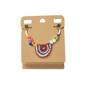 DAFNI BIG PAZAR HANDMADE COTTON SEWING OTHER TYPE FLOWER FOLK ART NECKLACES for MULTIPLE OCCasions - Product Image 1