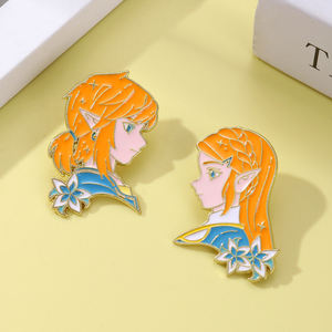 YINI The Legend of Zelda Emaille-Pins – Epoxidharz-Tropftechnik Zinklegierung-Anstecker, Link & Zelda Charakter-Sammlerstücke für Spielefans - Product Image 3