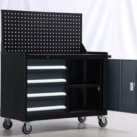 Armoire de rangement d'outils en fer robuste personnalisable, 1 tiroir, roulettes en polyuréthane de 4 pouces, mobile, pour atelier, garage