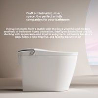 WC intelligent automatique multifonctionnel avec bidet, réservoir d'eau, cuvette en céramique, télécommande, drainage et veilleuse, vente en gros