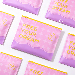 Underwear Packaging Bags Custom Printed Semi Transparent PE Slider Zipper Bags Small MOQ Available - Product Image 3