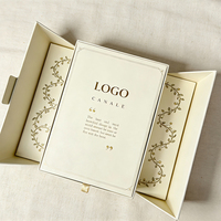 Boîte cadeau rigide à double porte de luxe, fabriquée en usine, avec logo en feuille d'argent/d'or, en carton écologique, fermeture magnétique