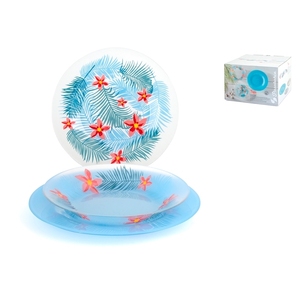 Set di Stoviglie Tropic da 18 Pezzi, Piatti con Design Tropicale, Set per Servire - Product Image 1