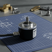 Encodeur Rotatif Absolu Monocycle 12 Bits à Arbre Solide de 8 mm, Encodeur Absolu Magnétique avec Sortie Port Parallèle